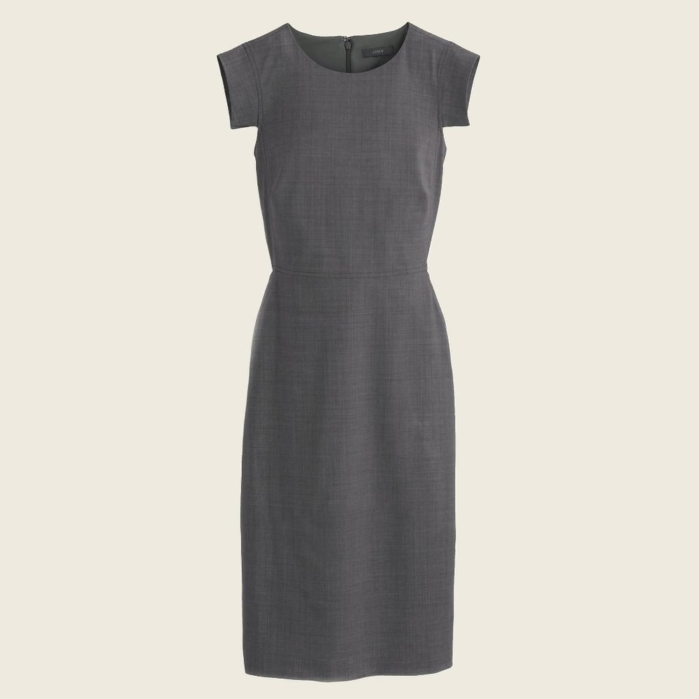 JCrew Resume Dress with Pockets Grey